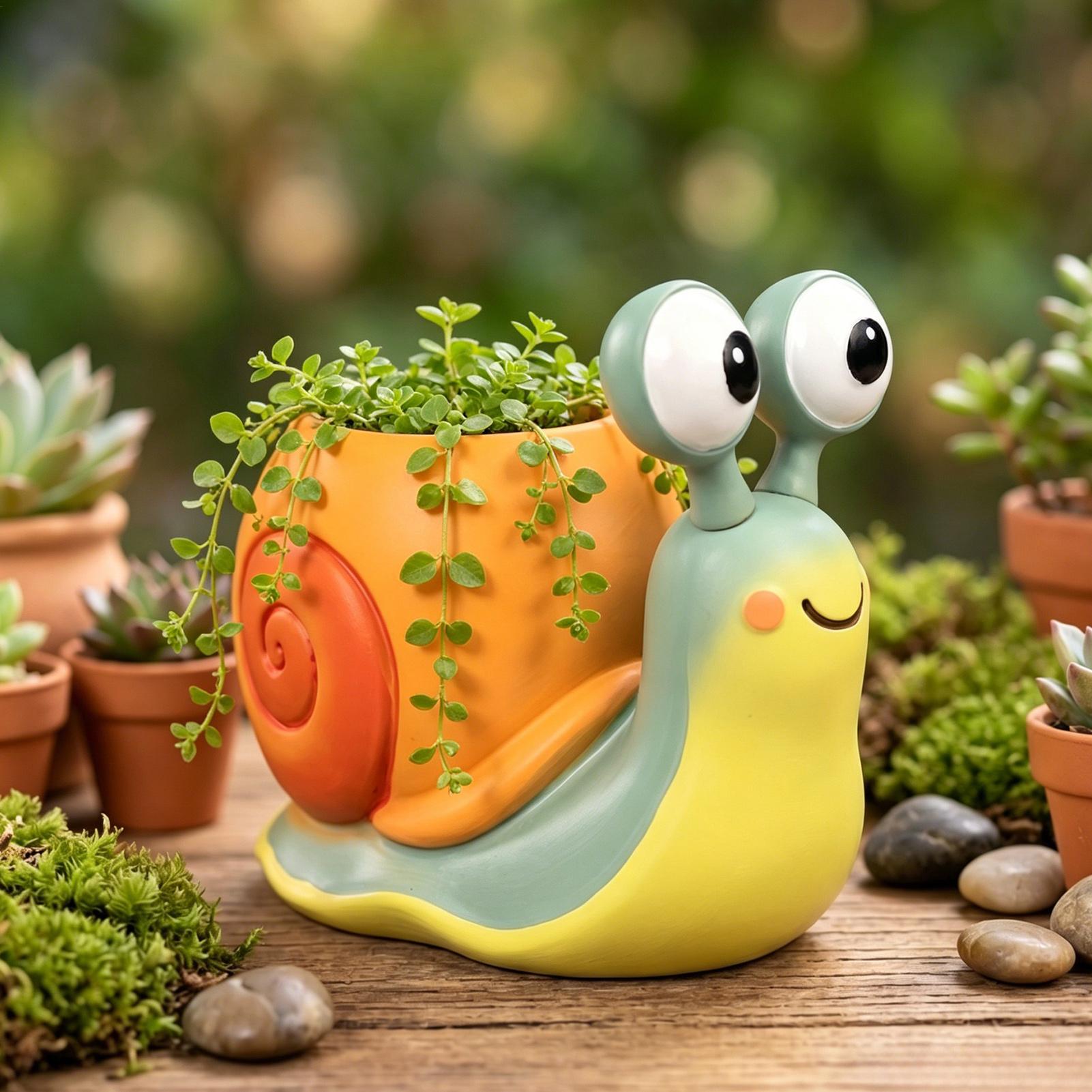 Doniczka w kształcie ślimaka,  – Succulent Set recenzja i cena